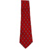 XXX Cravate Hermes rouge vintage en soie