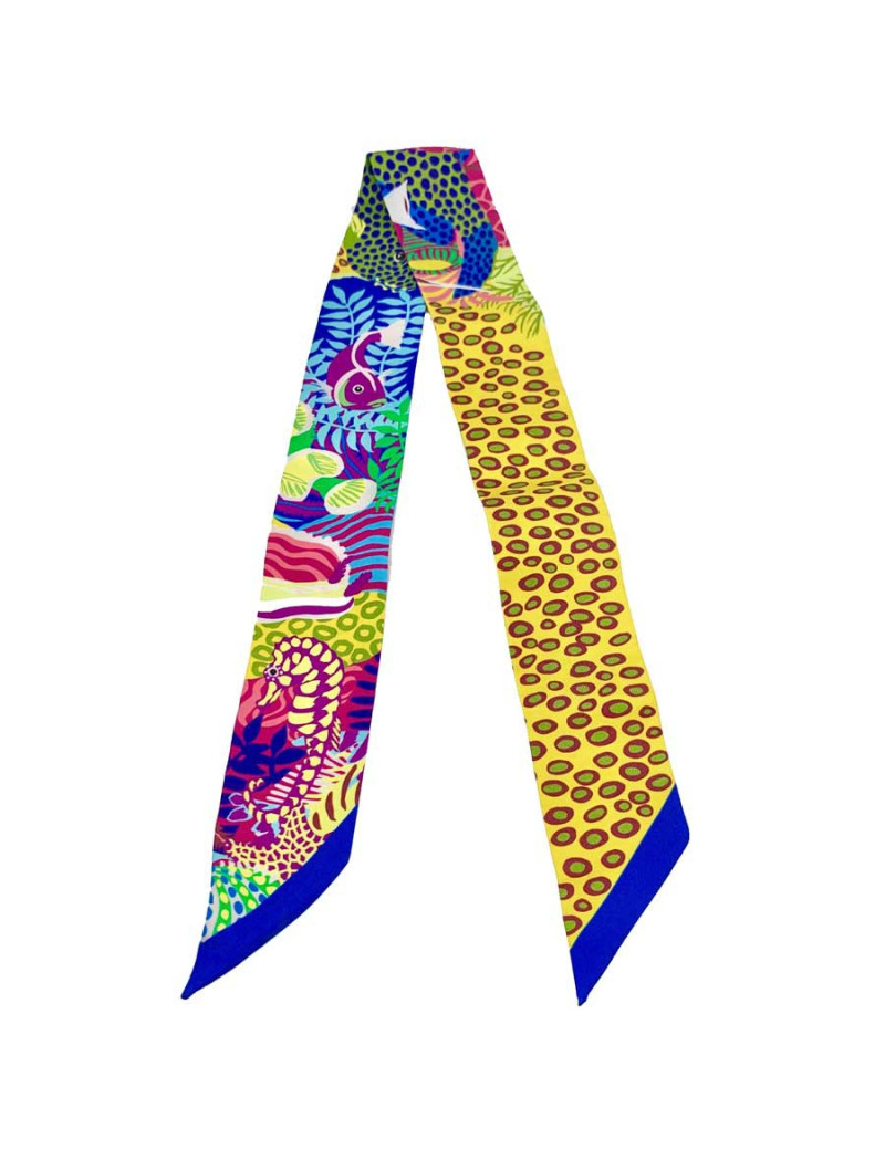 Twilly Under The Waves HERMES en soie multicolore
