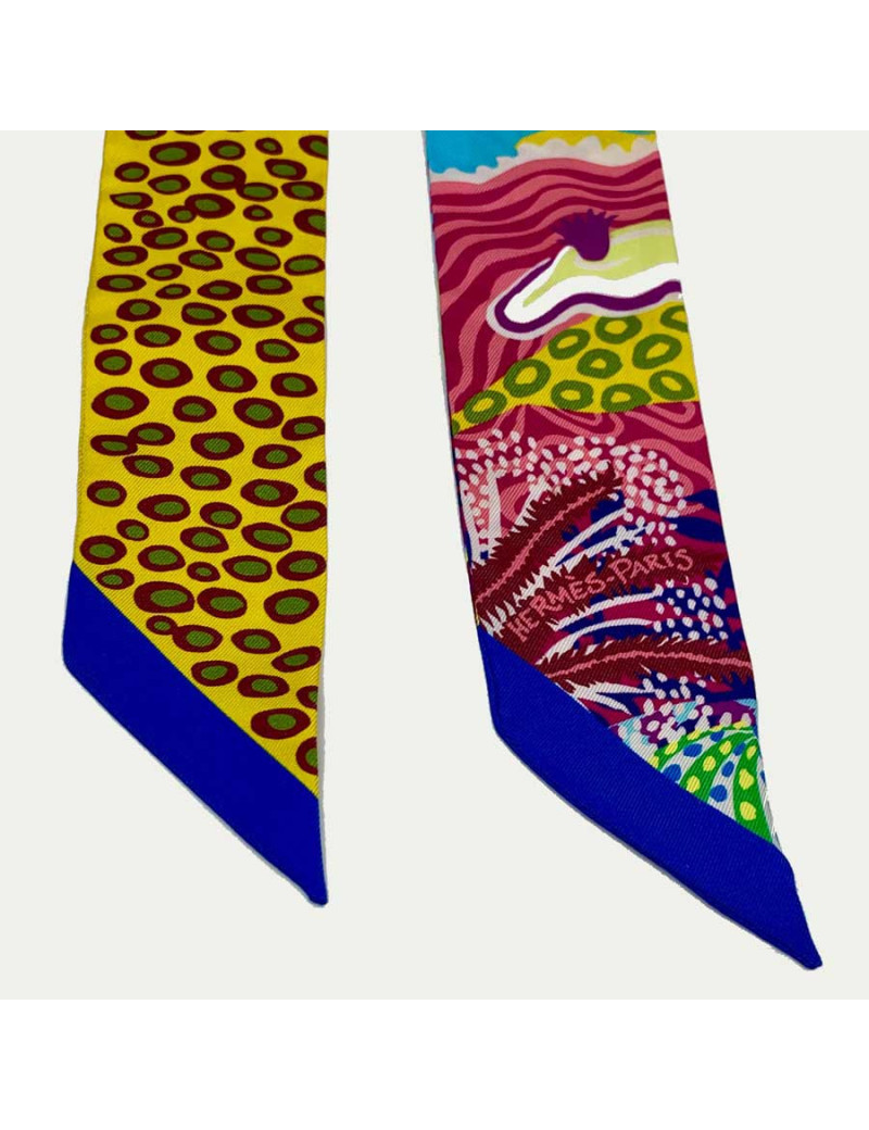 Twilly Under The Waves HERMES en soie multicolore