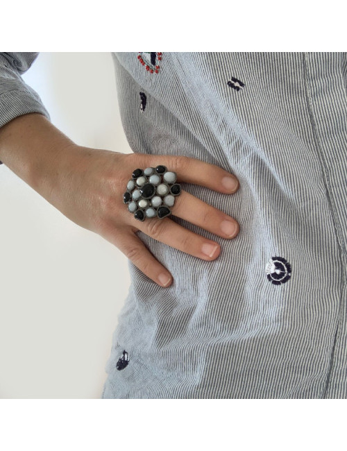 Bague MARGUERITE DE VALOIS pâte de verre