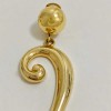 Boucles d'oreille MOSCHINO pendantes en métal doré
