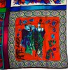 Grand foulard GIANNI VERSACE en soie multicolore