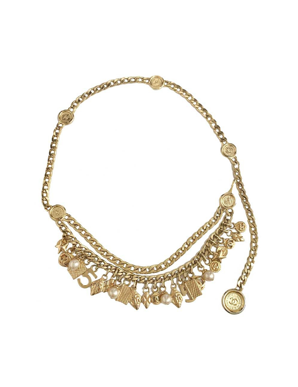 CHANEL Vintage Chain and Charms Necklace-Belt - Certified Occasion