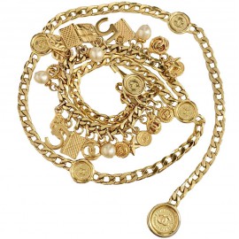 CHANEL Vintage Chain and Charms Necklace-Belt 