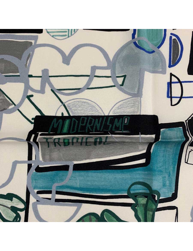Carré HERMES Modernisme Tropical en soie
