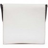 HERMES vintage bag in white leather and night blue trim