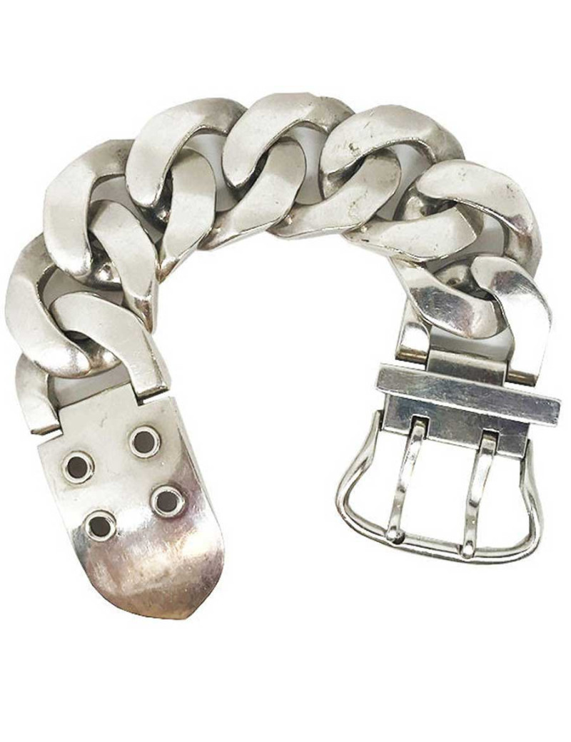 Bracelet sellier HERMES en argent
