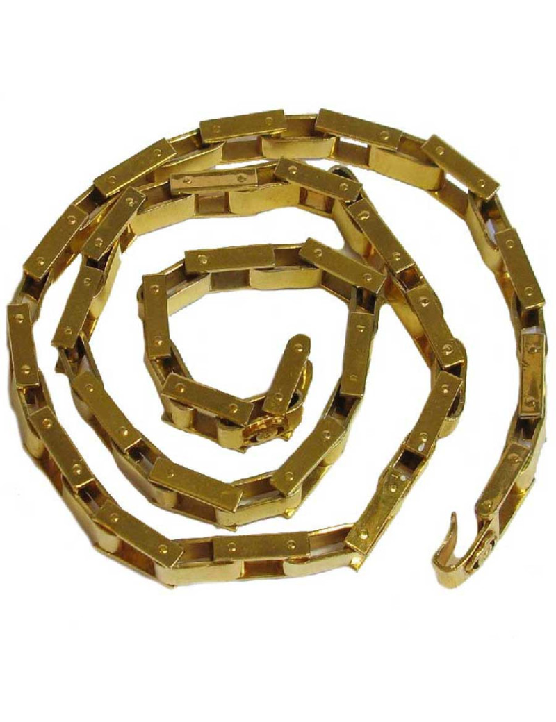 CHANEL vintage articulated belt in gilded metal