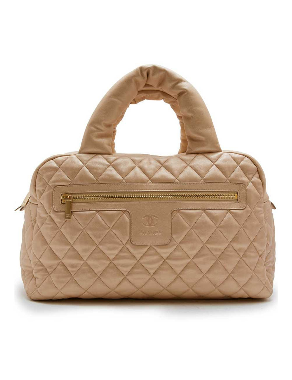 Sac Cocoon CHANEL cuir matelassé  or