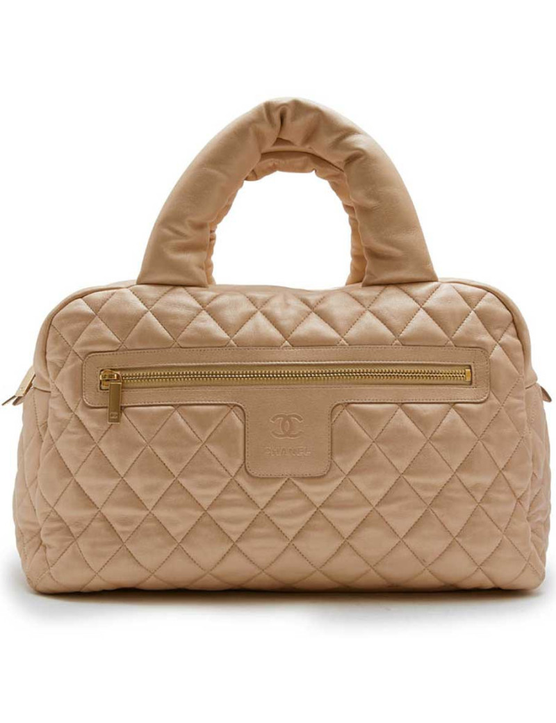 Sac Cocoon CHANEL cuir matelassé  or