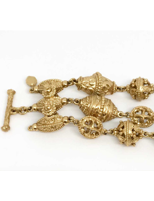 Bracelet triple rangs attribué CHRISTIAN DIOR vintage