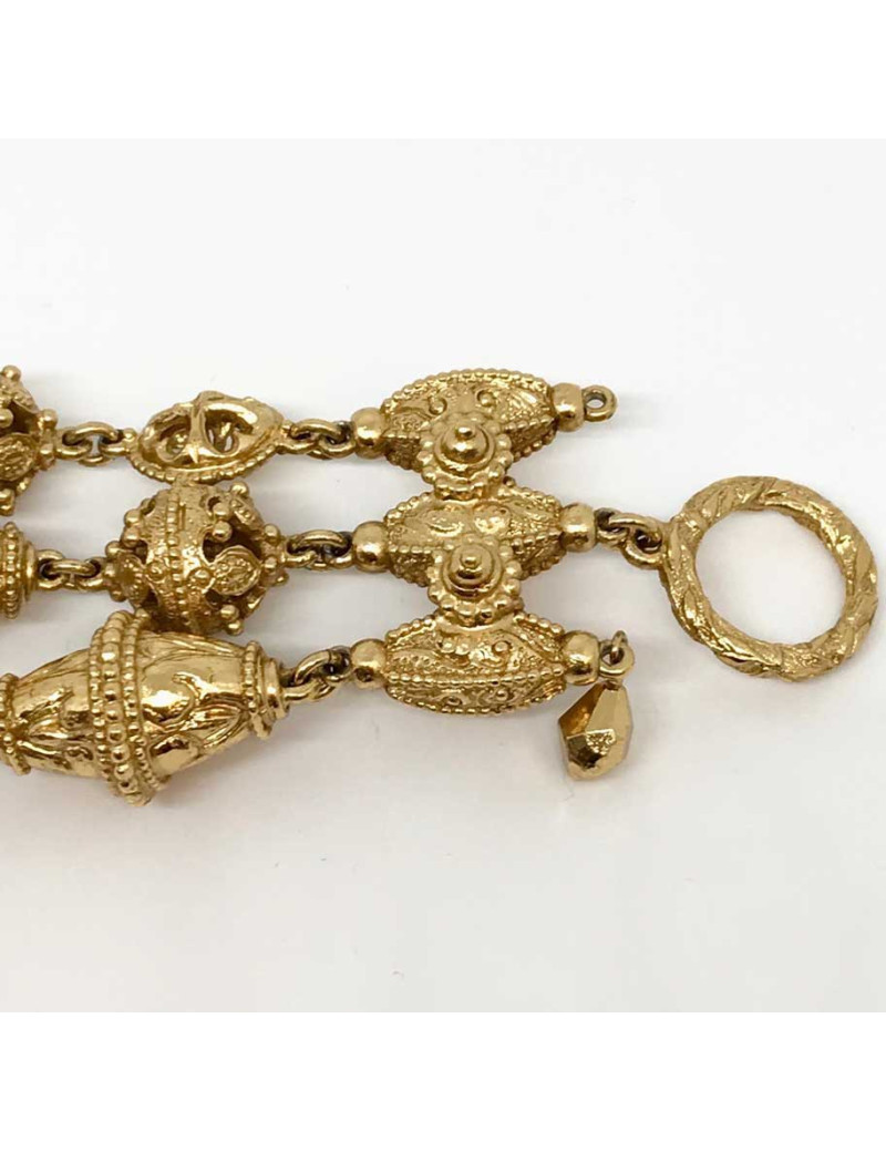Bracelet triple rangs attribué CHRISTIAN DIOR vintage
