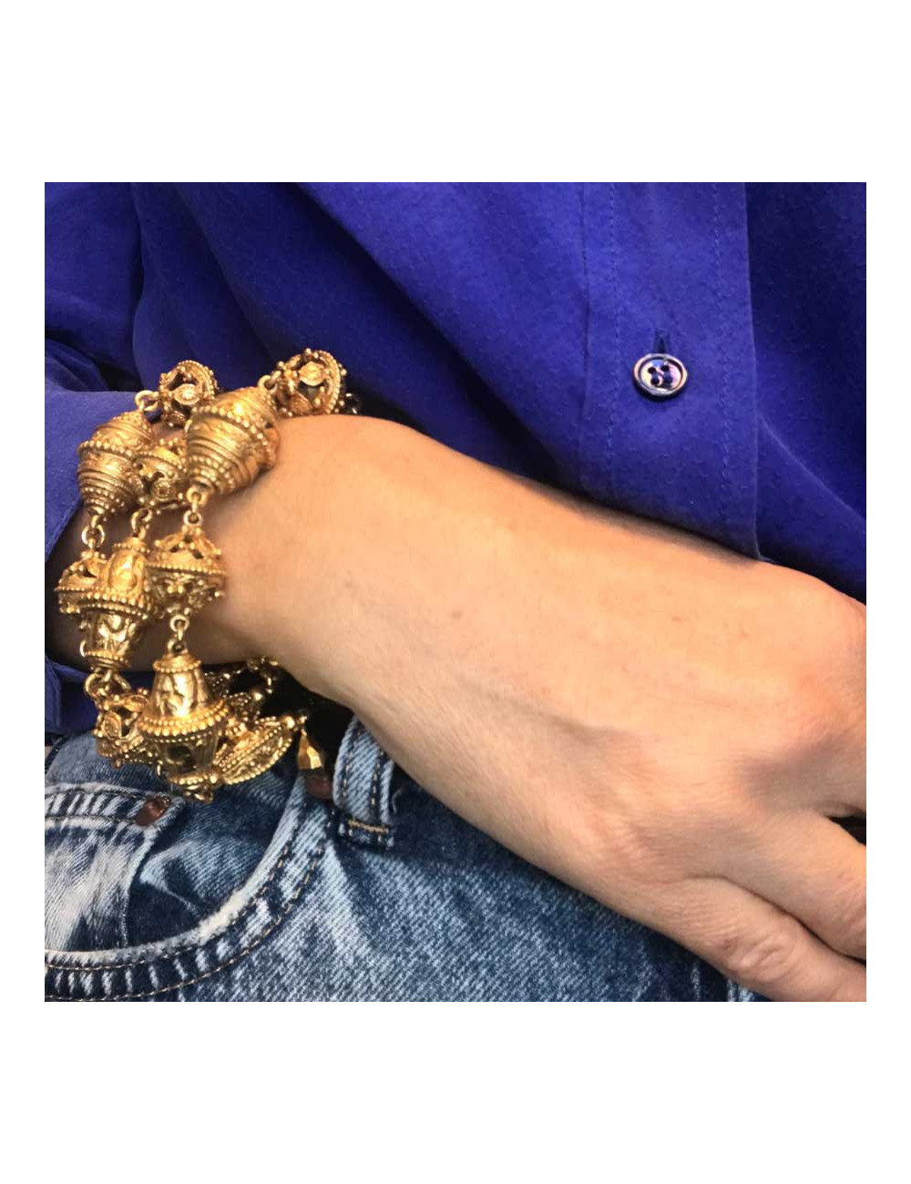 Bracelet triple rangs attribué CHRISTIAN DIOR vintage