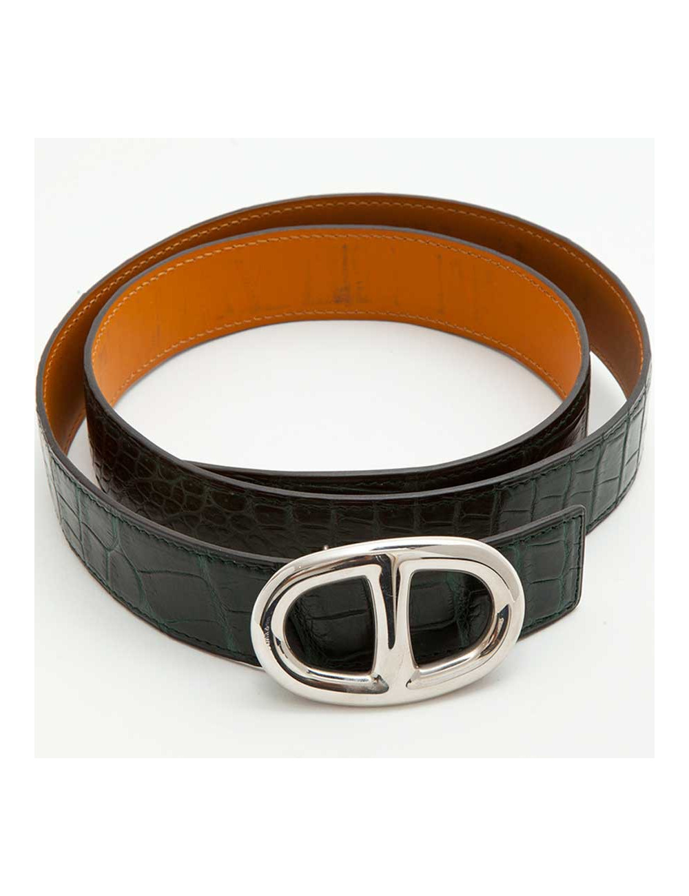 Ceinture HERMES Homme t 90 crocodle porosus
