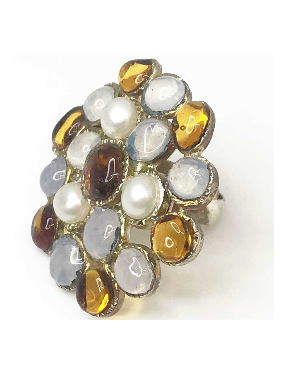 Bague MARGUERITE DE VALOIS pâte de verre