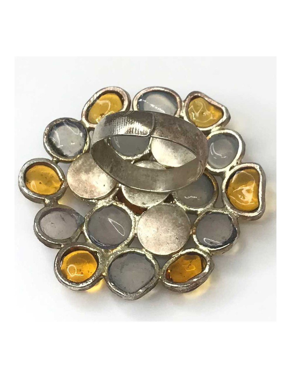 Bague couture MARGUERITE DE VALOIS pâte de verre