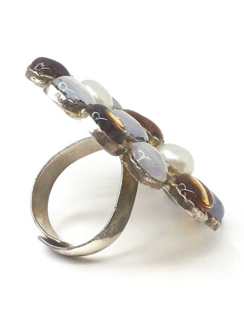 Bague MARGUERITE DE VALOIS pâte de verre