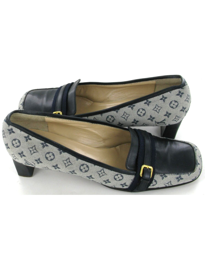Mocassins LOUIS VUITTON en cuir et toile Monograme