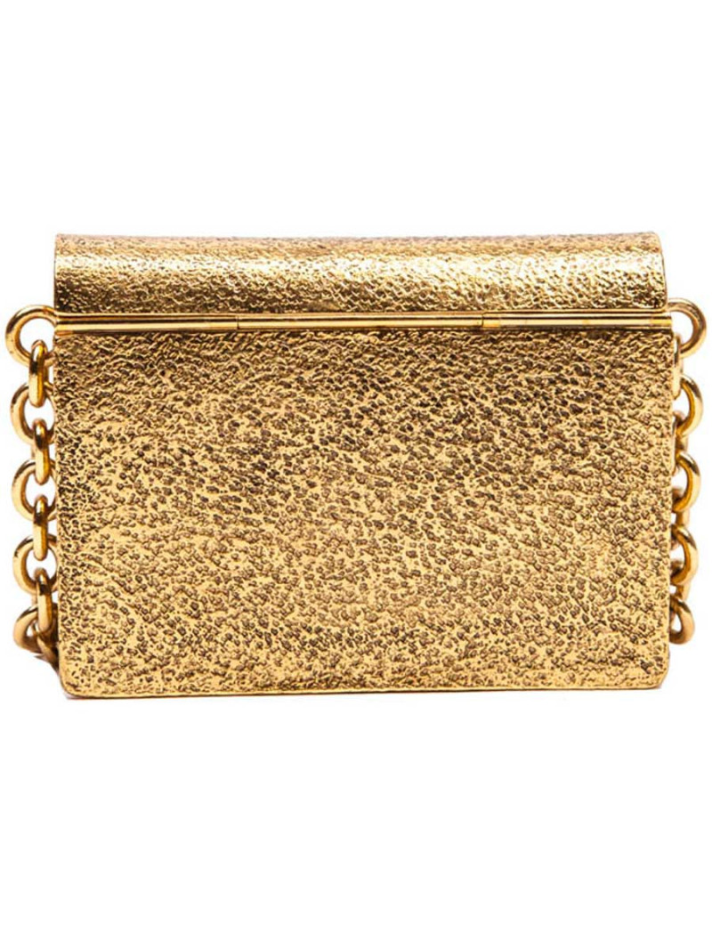 Minaudière CHRISTIAN LACROIX  en métal martlé doré Collector