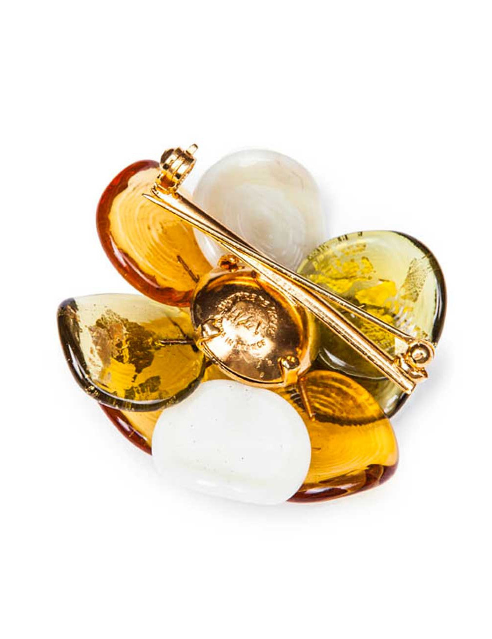 Broche MARGUERITE DE VALOIS pâte de verre 