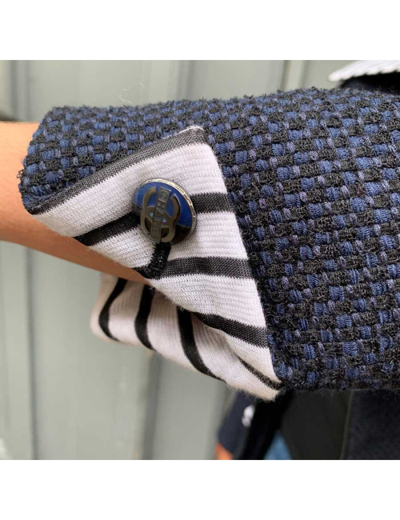 Veste CHANEL T36  bleu blanc