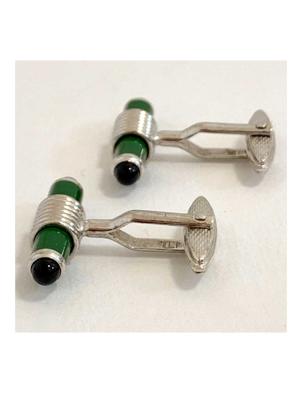 Boutons de manchette DUNHILL vert émeraude