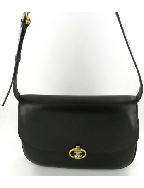 Sac CELINE Classic en cuir box marron 