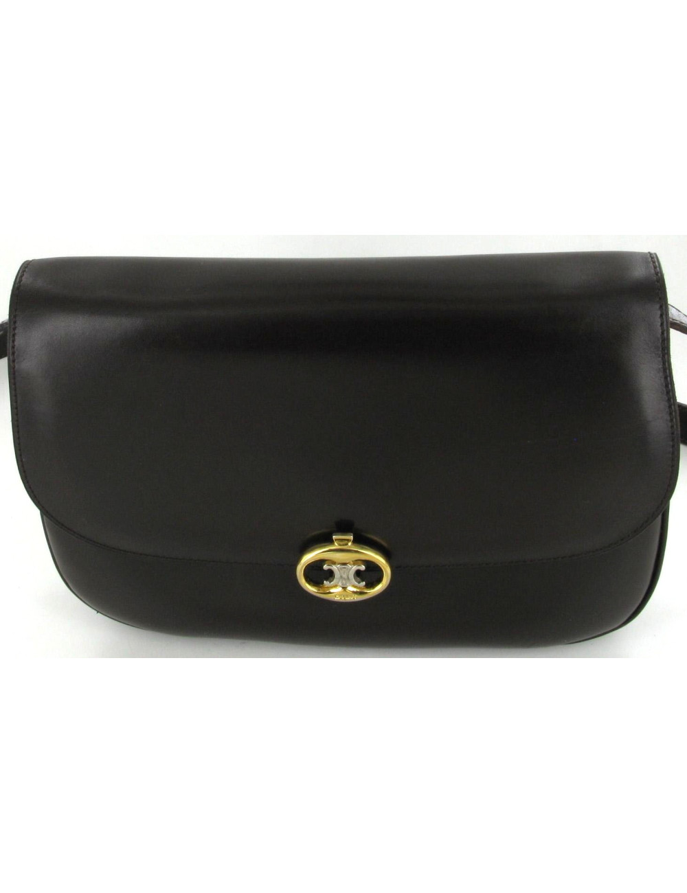 Sac CELINE Classic en cuir box marron 