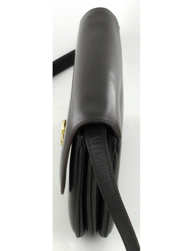 Sac CELINE Classic en cuir box marron 