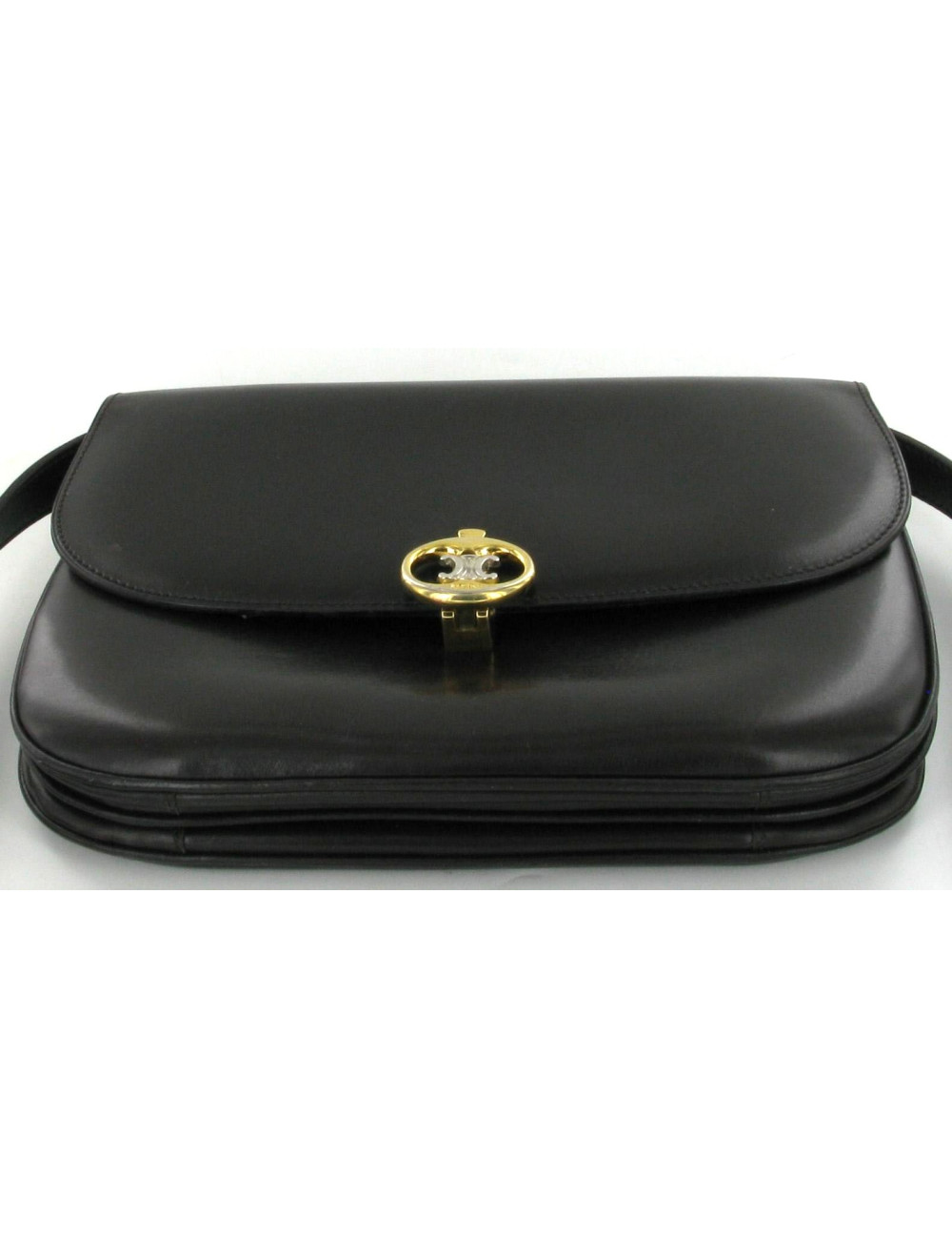 Sac CELINE Classic en cuir box marron 