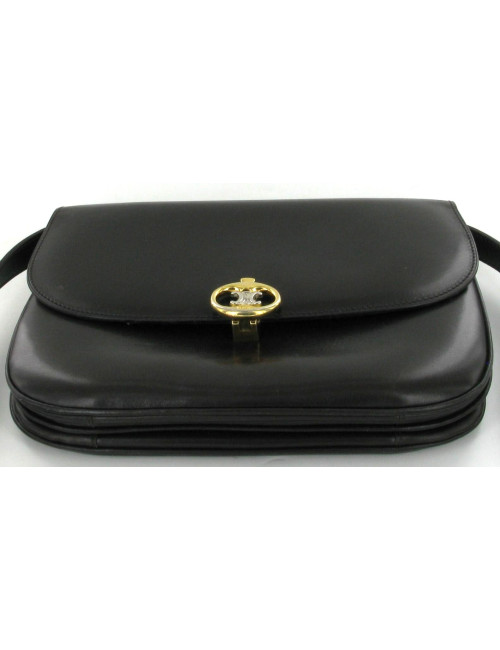 Sac CELINE Classic en cuir box marron 