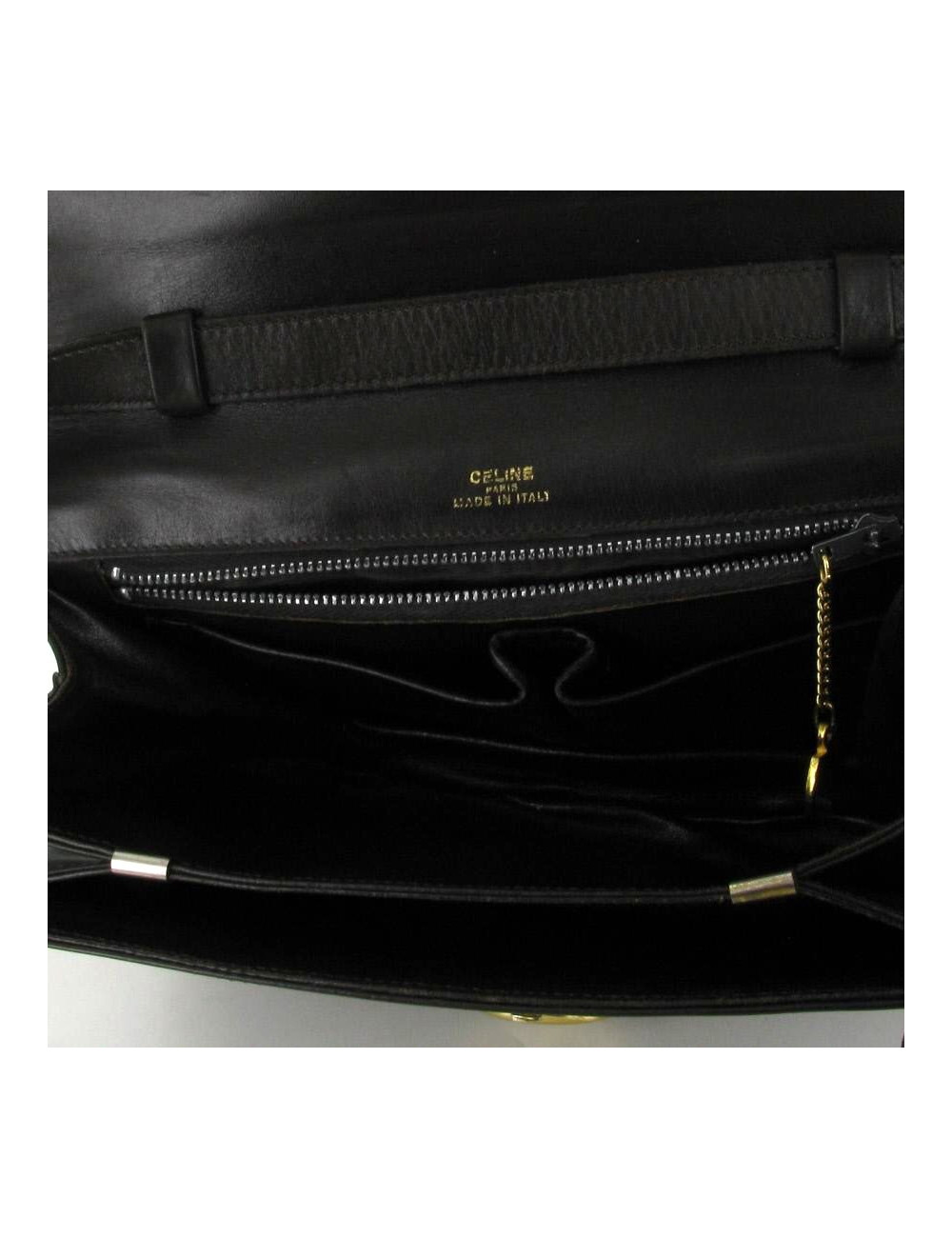 Sac CELINE Classic en cuir box marron 