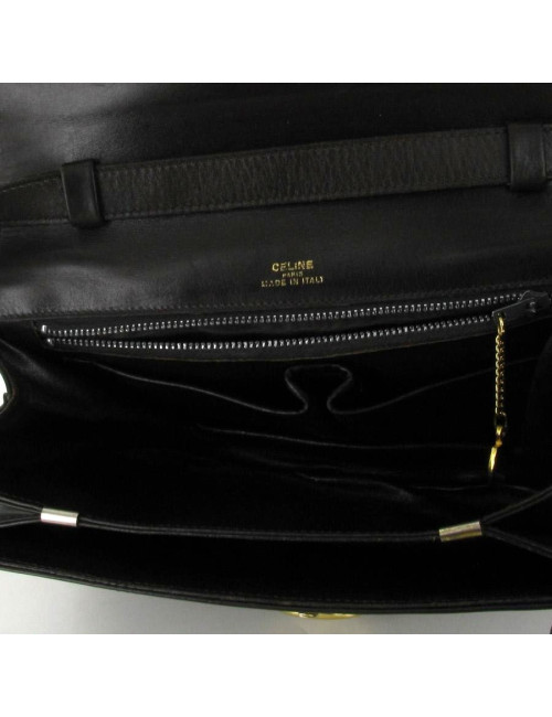 Sac CELINE Classic en cuir box marron 