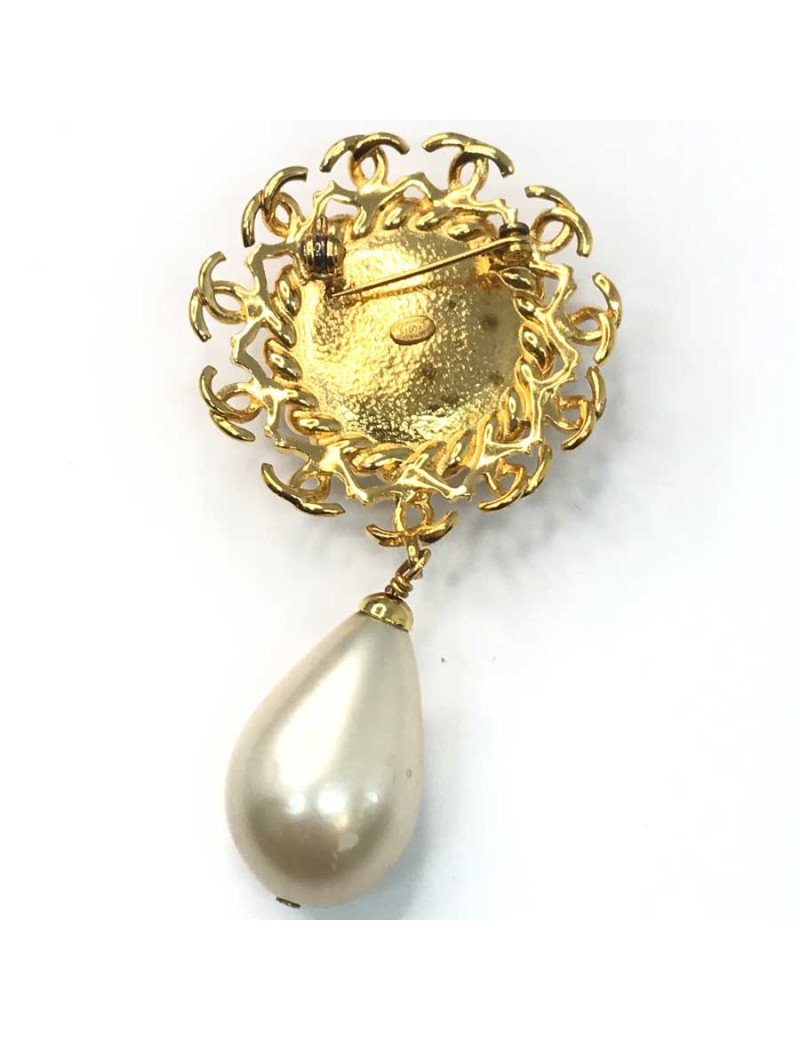 Broche Vintage Chanel grosse perle