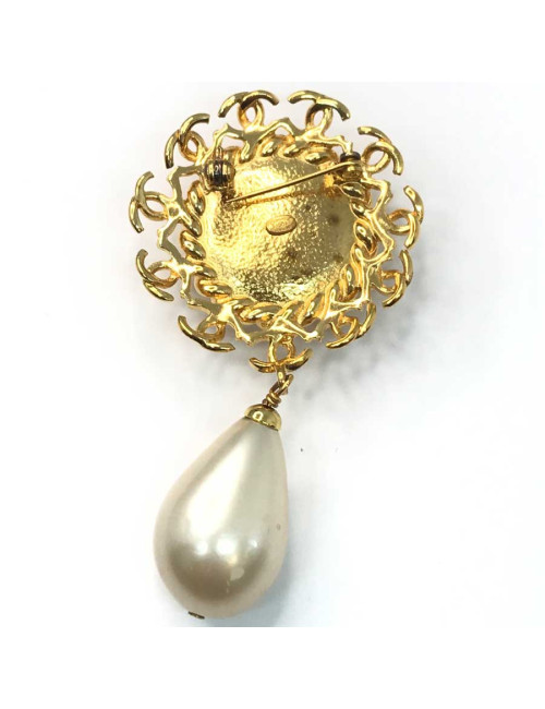 Broche Vintage Chanel grosse perle
