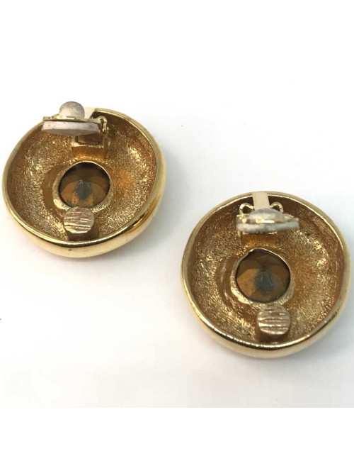 BO SANS MARQUE métal doré et strass jaune