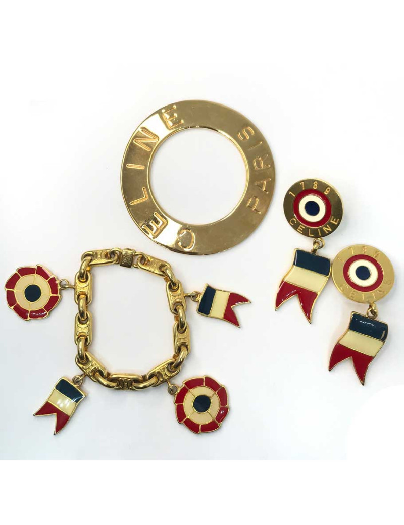 Ensemble CELINE bracelet + boucles d'oreille