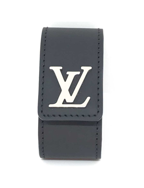 Bracelet Louis Vuitton cuir noir