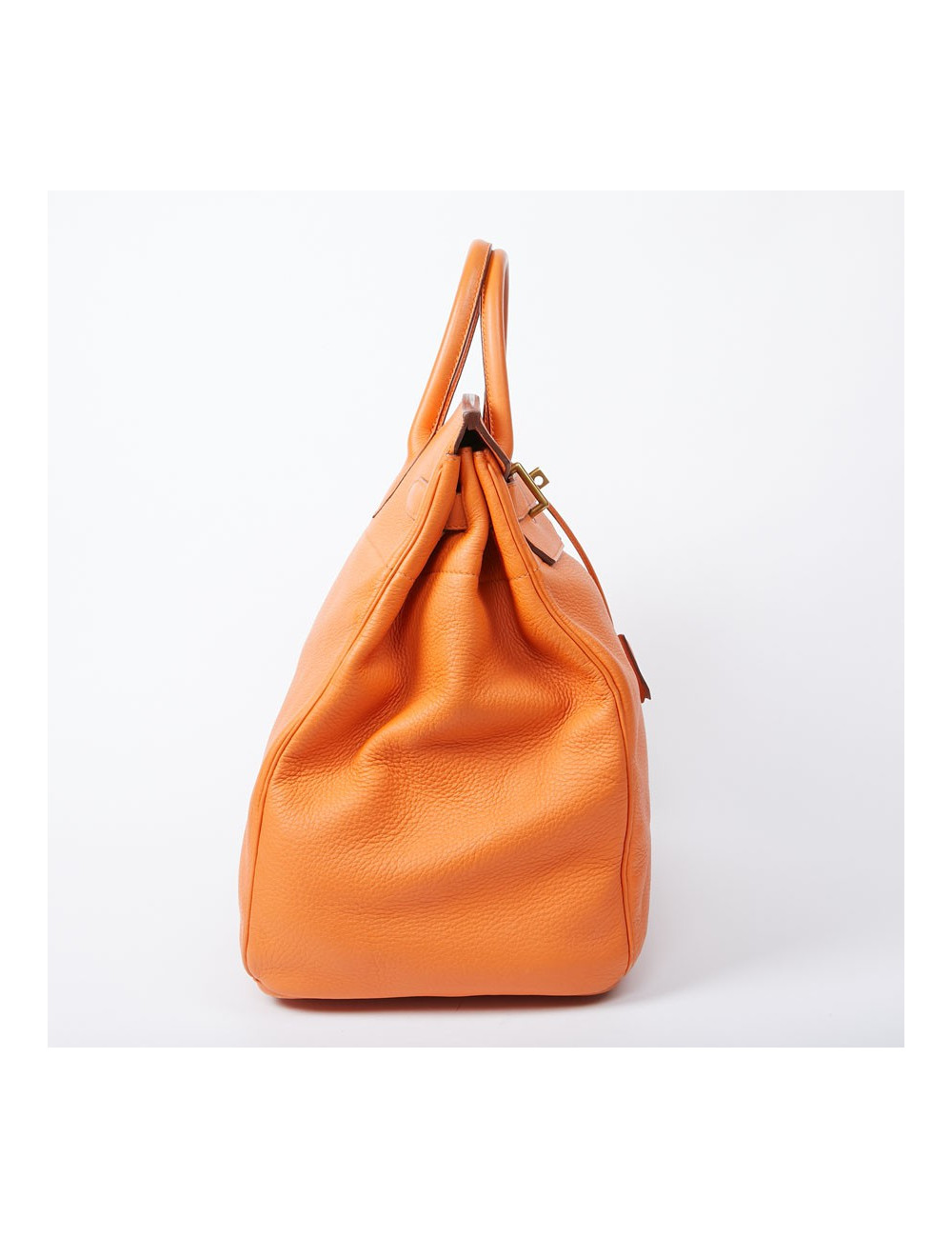 HERMES Haut à courroies bag orange Togo leather 