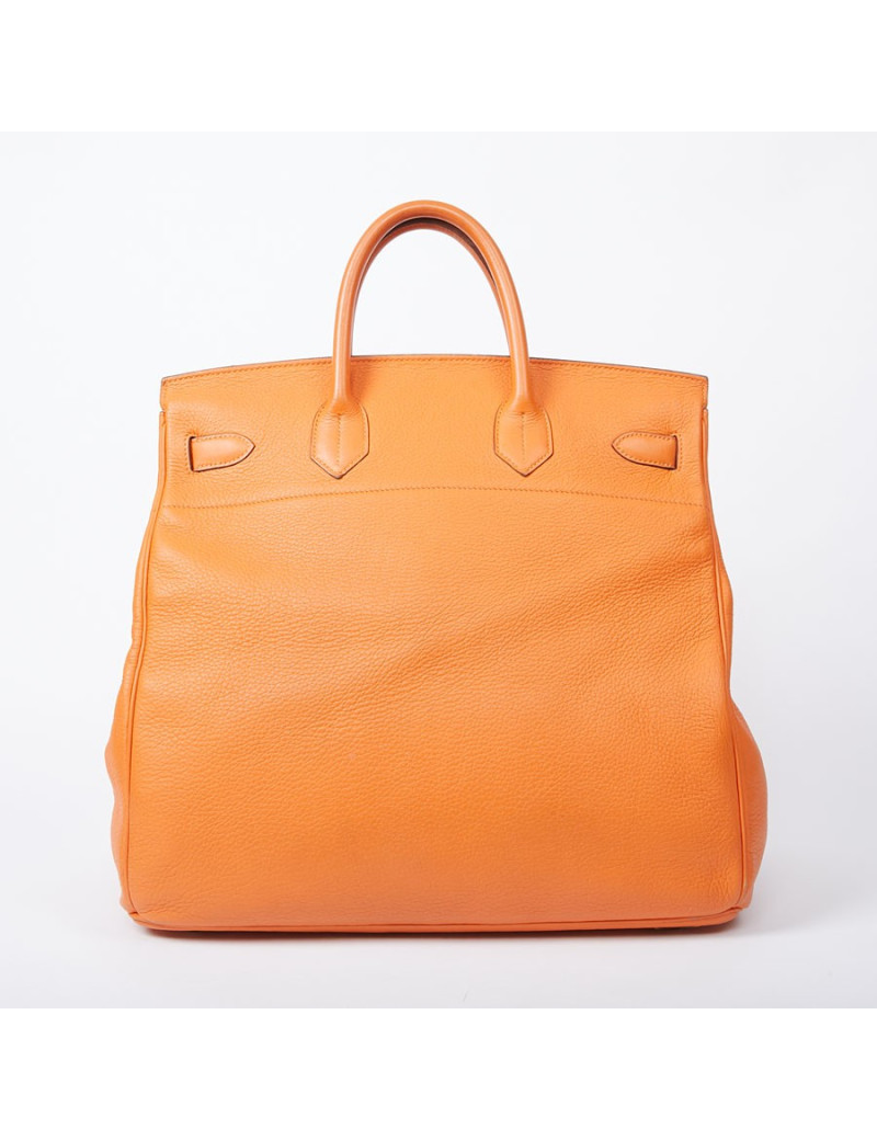 Sac Haut à Courroies HERMES cuir togo orange