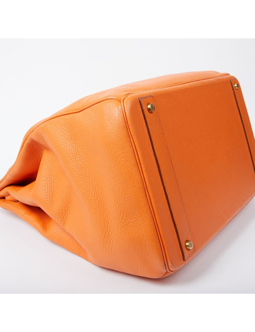 HERMES Haut à courroies bag orange Togo leather 