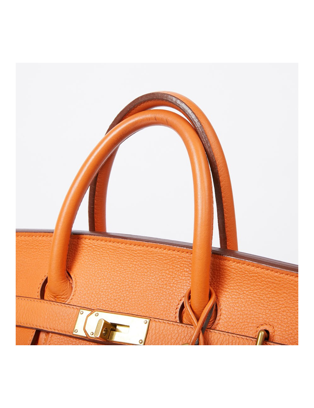 Sac Haut à Courroies HERMES cuir togo orange