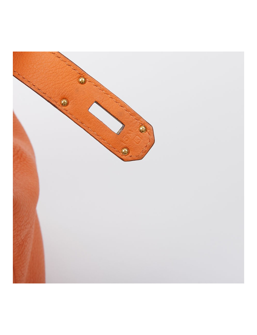 HERMES Haut à courroies bag orange Togo leather 