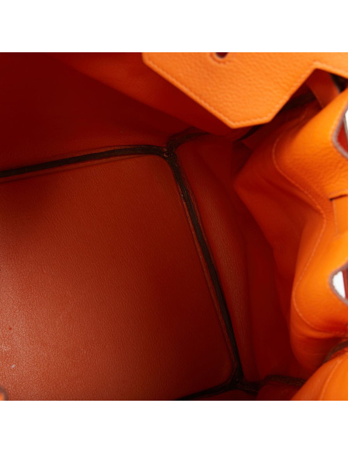 HERMES Haut à courroies bag orange Togo leather 