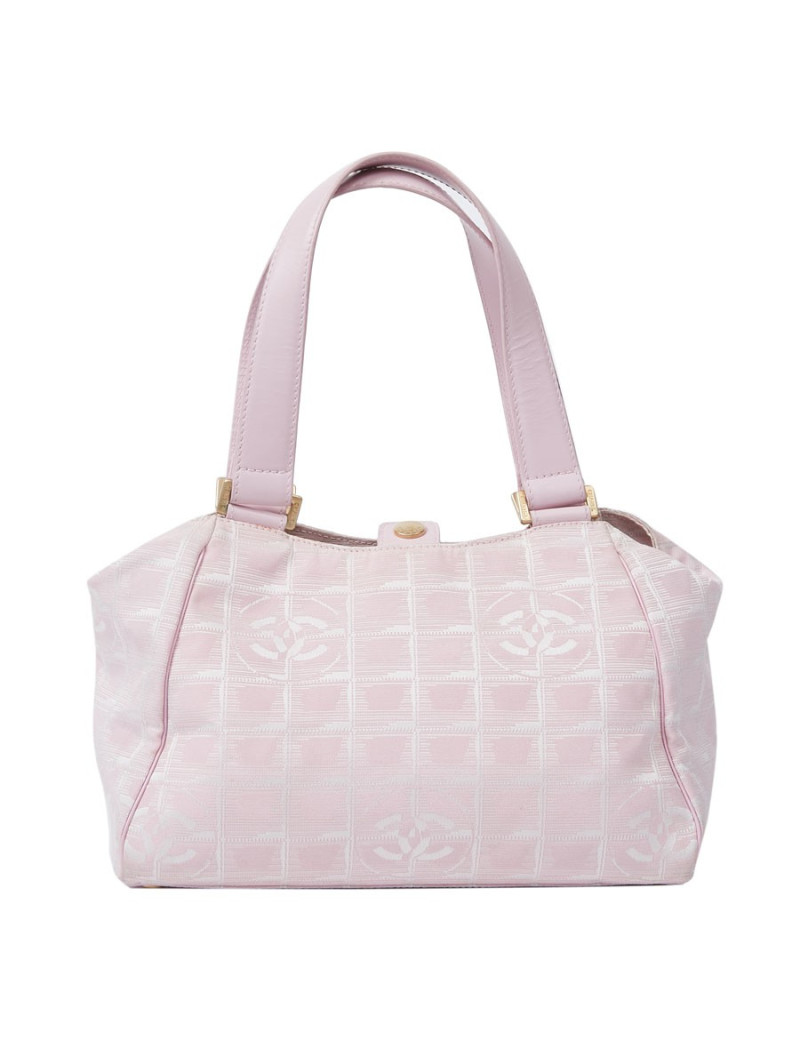 Sac Chanel en toile monogramme rose