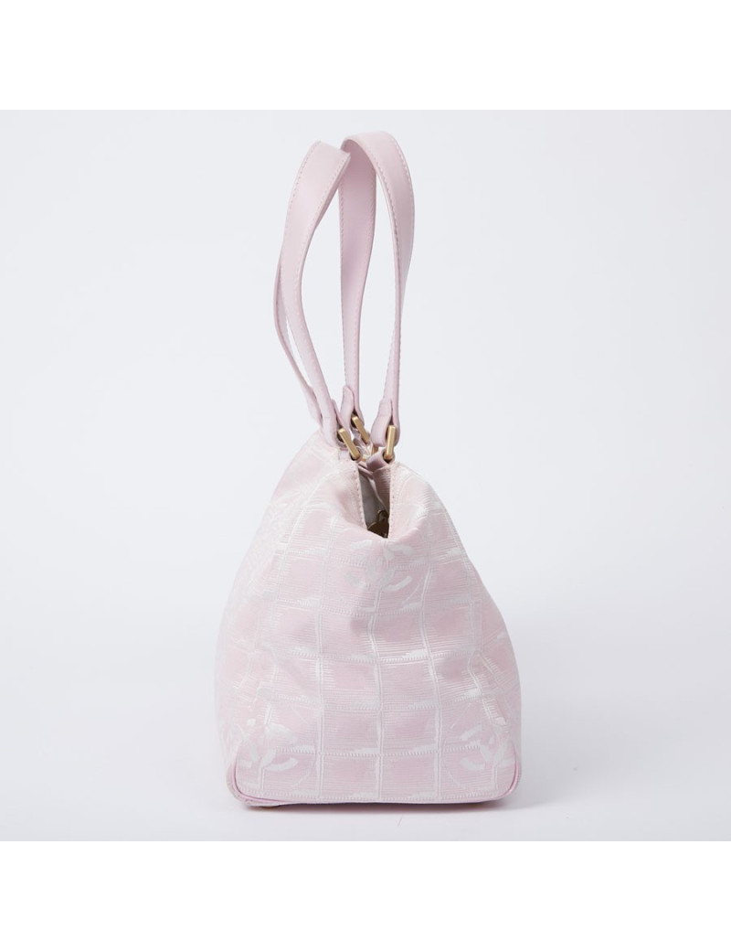 Sac Chanel en toile monogram rose