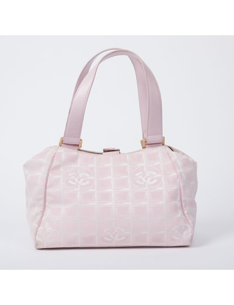 Sac Chanel en toile monogram rose