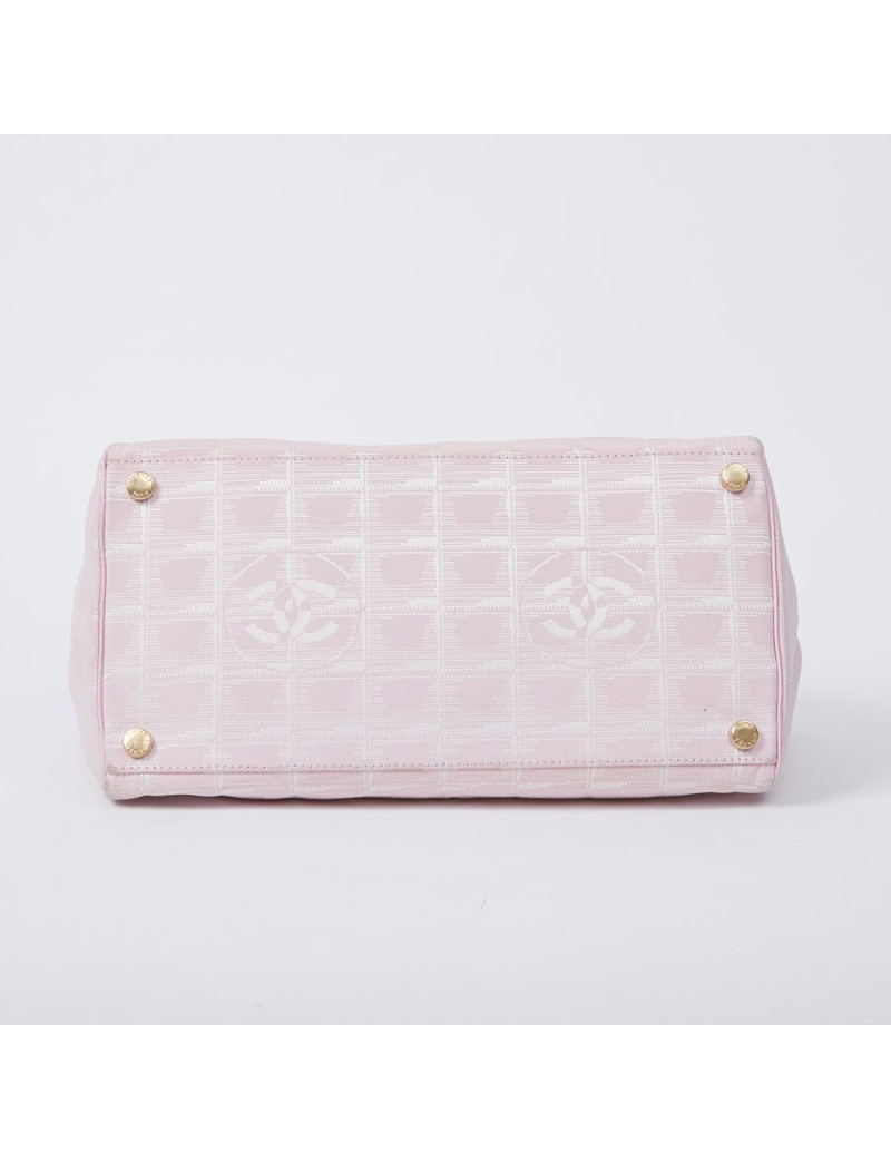 Sac Chanel en toile monogram rose
