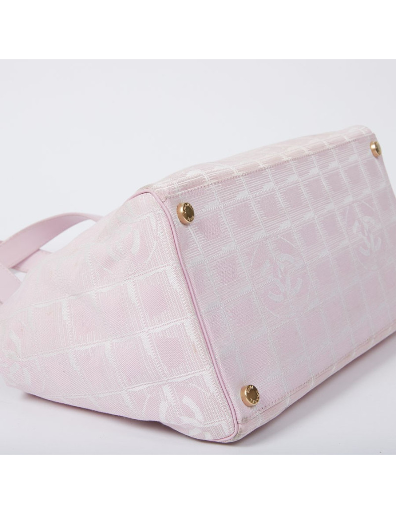 Sac Chanel en toile monogram rose