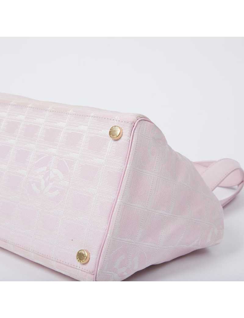 Sac Chanel en toile monogramme rose